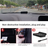 GPS-Projektor Touchscreen Auto HUD OBD Head-Up-Anzeige Geschwindigkeit Zeit Kompass Ebene On-Board Fahrzeug alarm inklusive Takt funktion