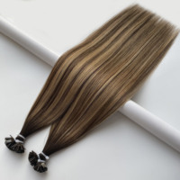 Extensions de cheveux lisses et soyeux, extensions de cheveux humains à cuticules intactes, pointe en K