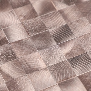 Atractivo Mosaico de Aluminio Texturizado en Oro Rosa, Autoadhesivo, para Revestimiento de Cocina - Product Image 2