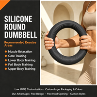 Haltères en silicone de qualité supérieure 5LB 8LB 10LB 15LB avec noyau en fer antidérapant pour la maison, la gym, le yoga et le fitness