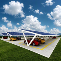 Systèmes d'installation solaire pour abris de voiture personnalisés OEM/ODM, pour abris de voiture solaires photovoltaïques commerciaux, étanches, pour le stationnement des voitures