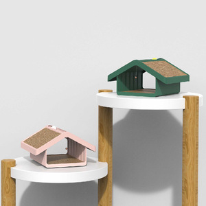 Vente directe d'usine de lits pour chats, jouets pour chats de type villa, griffoirs pour chats, carton ondulé, résistant à l'usure, sans peluches. - Product Image 2