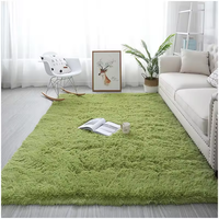 Tapis et carpettes doux en polyester de grande taille, modernes, fabriqués à la machine, de couleur unie, pour salon, chambre à coucher, utilisation en voiture