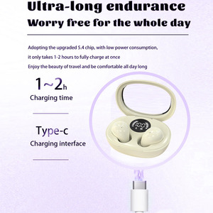 Sk31 Super Mini In-Ear para auriculares Bluetooth de alta apariencia sueño oculto batería de larga duración reducción de ruido LED al por mayor - Product Image 2