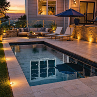 VIRPOL Maßgefertigter Großer Familien-Hotel-Freistil-Pool Vorgefertigter Schwimm-Spa Jacuzzi für Erwachsene Kinder Outdoor Modularer Glasfaser-Pool