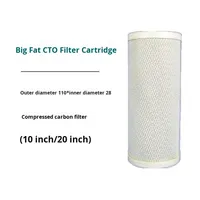 Préfiltre à eau de 10/20 pouces, filtre épais, bouteille épaissie, embout en cuivre de 1 pouce, CTO, garantie 5+ ans, 1 kg