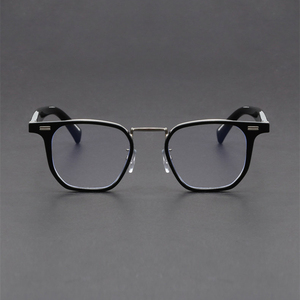 Monturas de gafas de hombre de alta calidad Bloqueo de luz azul Negro Plata Oro Plástico Metal Irregular cuadrado Computadora 2025 - Product Image 5