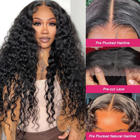 Cheveux vendeurs prix vague d'eau 5x5 6x6 Hd dentelle perruque en gros lots bouclés vagues avant perruque cuticule humaine alignée 360 pleine dentelle perruques