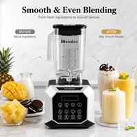 Blender commercial pour smoothies, 2,2 L, lame en acier inoxydable pour écraser la glace