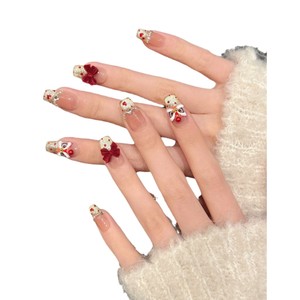 <span class=keywords><strong>Uñas</strong></span> <span class=keywords><strong>acrílicas</strong></span> de diseño de ojo de gato blanco, ultrafinas, hechas a mano, con diseño de lazo de danza del <span class=keywords><strong>león</strong></span>, para el Año Nuevo, las más vendidas - Product Image 2