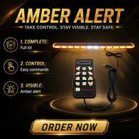 Barre lumineuse LED série 6700 avec contrôleur, barre lumineuse d'avertissement de sécurité ambre pour camion, camping-car, bateau
