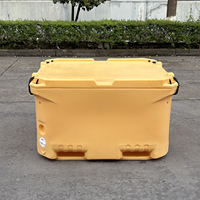 Bac de transport pour poissons et crevettes en LLDPE rotomoulé 660L, conteneur robuste pour la transformation des produits de la mer et la chaîne du froid