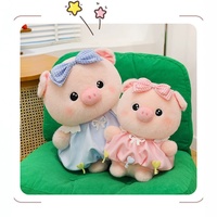 Porte-clés en forme de cœur Bubble-pig, célèbre sur internet, poupée en peluche BoBo Viral Pig, jouet de confort pour enfants, vente en gros, polyester