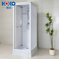 HOKO Cabine de douche carrée portable de haute qualité avec cadre Design simple raccords de toilette coulissants de style ouvert