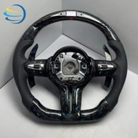 Volant LED en fibre de carbone forgée pour BMW, compatible avec les séries F, E90, E60, E46, E87, E92, M3, E39, X5, E70, X6, E71, E82, E93, E36