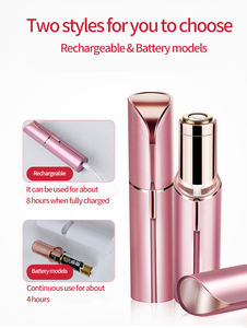 KKS-máquina de afeitar portátil para mujer, afeitadora indolora, minidepiladora eléctrica para cejas - Product Image 2