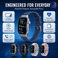 OEM Smartwatch mit Eigenem Logo, BT-Anruffunktion, Gesundheitsmonitor, Gebogenem Display und Fitness-Tracker für Globalen Großhandel
