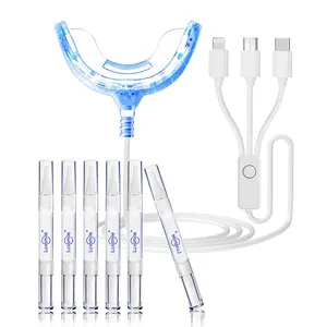 HUAER Private Order Mobile Uv Light At Home Teeth Whitening Led Kit Advanced Gel Kits Teeth Whitening Business Kit With Moulds