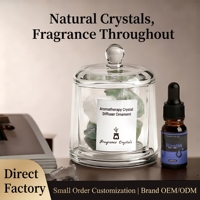 Diffuseur d'aromathérapie en verre cloche en pierre naturelle, écologique, sans sulfate d'alcool, longue durée (2 mois), artisanal en cristal