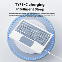 Ensemble de souris sans fil ultra-mince, design ultra-plat, 78 touches, compatible avec les étuis magnétiques, pavé tactile, prise en charge des gestes, efficacité multi-écrans