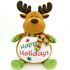Juguete de Peluche de Ciervo Navideño Personalizado OEM, Nuevo Juguete de Peluche de Alce para Navidad - Product Image 1