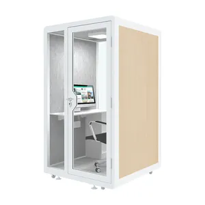 Mini cabina insonorizada para oficina en casa, moldura de espacio personal, contenedor de ventilación integrada, 45dB, canadiense