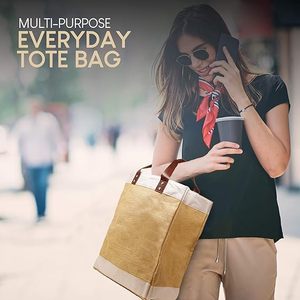 Bolsa de Yute Ecológica Personalizada para Compras, Día de San Valentín, Multiusos, para Mujer, con Asa de Cuero - Product Image 5