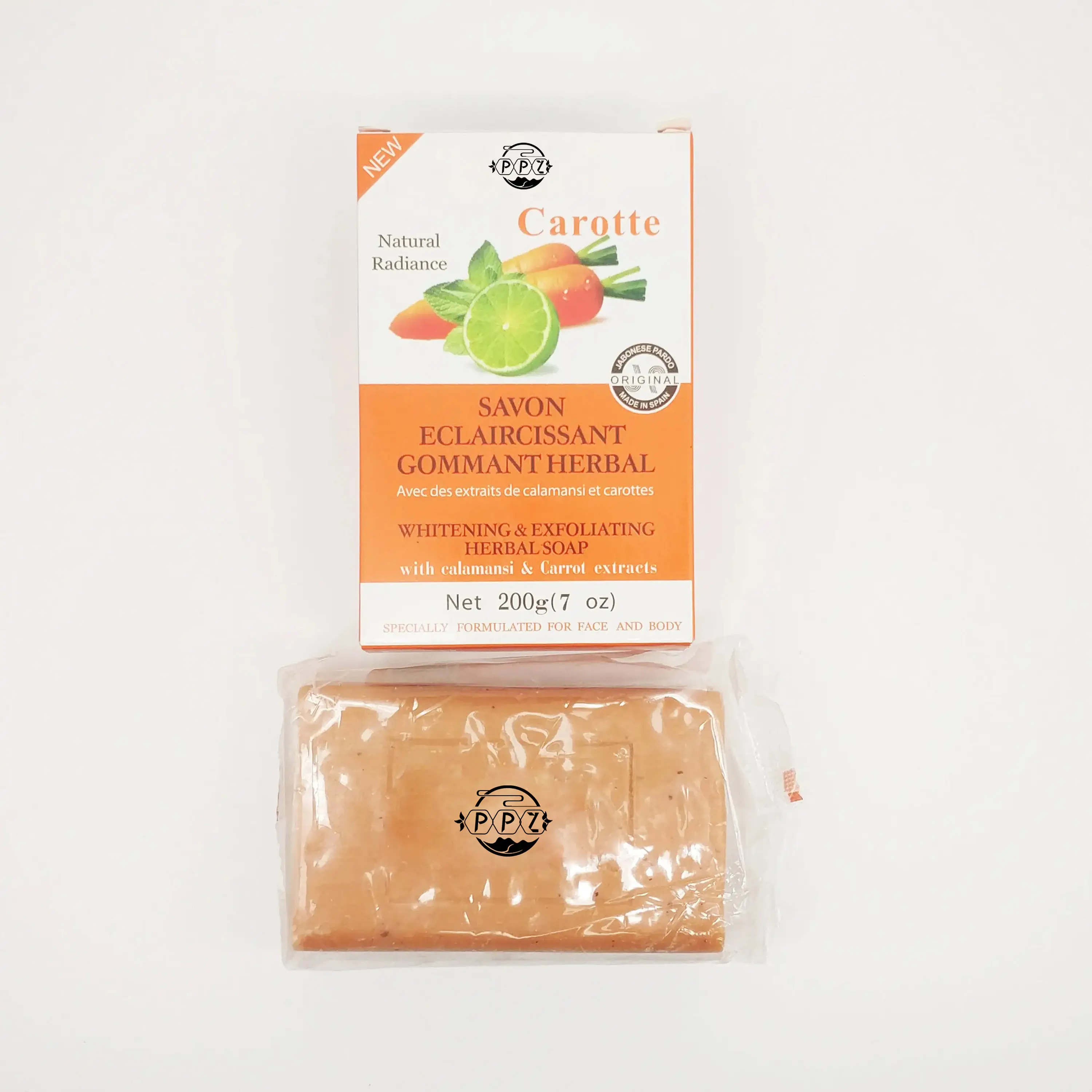 jabon blancqueamiento herbario soap nature radiance specially formulated for face and body exfoliating carotte carrot soap