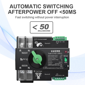 Luzro 220V Din Rail ATS điện kép tự động chuyển đổi 2 P 63A 100A 125A 6kA điện Selector 10 2 P 230V 2 giai đoạn 100 125 - Product Image 4