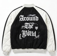 Veste de baseball bomber en satin matelassé noir et blanc de style streetwear gothique Y2K pour hommes avec broderie personnalisée