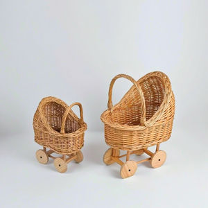 Cesto Portaoggetti in Vimini per <span class=keywords><strong>Bambini</strong></span> con Design Floreale, per Passeggino, Accessori Fotografici e Organizzazione Giocattoli - Product Image 3