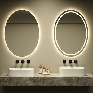 Espejo Inteligente LED Moderno de Pared con Forma Ovalada, Lentes Plateadas, Luz de 3000-6000K Personalizable, Garantía de 2 Años - Product Image 3