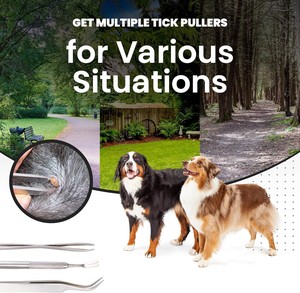 Edelstahl Zeckenentferner-Set mit 3 Teilen für Haustiere und Menschen, Twister-Pinzette, Entferner mit Metallgehäuse - Product Image 6