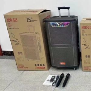 NDR-515 Chuyên Nghiệp Lớn Điện 15 Inch Bt Stereo Hifi Bằng Gỗ Không Dây Loa Karaoke Với Mic Đảng Sân Khấu Xe Đẩy Loa Bass - Product Image 5