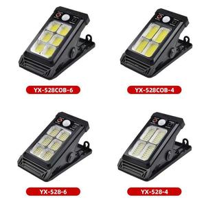 Solar Powered Wall Light Led With Sensor Waterproof Outdoor Indoor Fence Courtyard Clip Light Yx 528cob 6 4 Model - Product Image 1