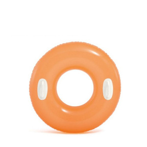 Intex Swim Ring 76 Cm Thickened <b>Inflatable</b> Solid Color With Handles For Adults And Children - Product Image 4