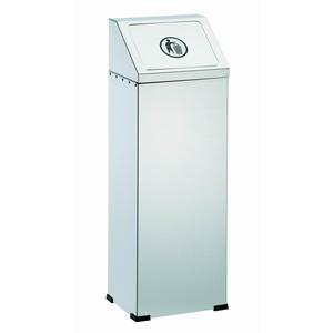 Pattumiera con Coperchio Basculante in Acciaio Inox 340 L 80 G - Product Image 1