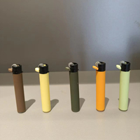 Briquet jetable en plastique Isqueiro, mini briquet à silex, au butane, design minimaliste sécurisé, certifié ISO9994