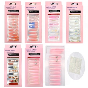 Long diamant clouté européen et américain portant des patchs pour <span class=keywords><strong>ongles</strong></span> <span class=keywords><strong>faux</strong></span> <span class=keywords><strong>ongles</strong></span> détachables presse sur l'ongle - Product Image 3