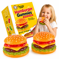 Venta Directa de Fábrica, Dulces Clásicos Gigantes de Goma con Forma de Hamburguesa, Gomitas de Frutas Suaves y Masticables, Venta al Por Mayor, Paquete Personalizado OEM