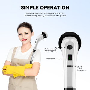 EE. UU. Almacén <span class=keywords><strong>Nuevo</strong></span> 2 Engranajes Ajustar Depurador de Giro eléctrico, productos de limpieza profesional 7 en 1 Cepillos de limpieza inalámbricos - Product Image 3