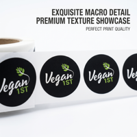 Étiquettes d'emballage promotionnelles en vinyle imperméable imprimées sur mesure, rouleaux d'autocollants avec logo privé pour étiquettes d'emballage, étiquettes de produits