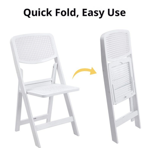 Chaise pliante ergonomique en résine blanche avec dossier en <span class=keywords><strong>arc</strong></span>, rembourrée, pour mariages, fêtes et événements, sièges temporaires - Product Image 5