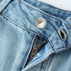 Dear-Lover offre le service <span class=keywords><strong>DDP</strong></span> par Air Casual Women Sail Blue Center Seam Deep Wash Straight High Waist Denim <span class=keywords><strong>Jeans</strong></span> - Product Image 5