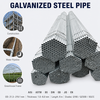 Tube en acier galvanisé à prix compétitif A106, tube en acier revêtu de zinc Q215 S355JR St52 Q235B S235JR St37 S275JR 15-200mm 0.8-12mm