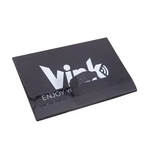 Custom Logo Hot Stamping Printing Black Zipper Paper Envelope Packaging Box For Vip Membership Card