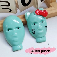 Giocattolo Antistress Creativo Transfrontaliero in Gomma Morbida a Forma di Alieno Stile Xiaohongshu, Figurina Stravagante a Forma di Viso, il Massimo del Divertimento