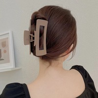 Pinces à cheveux carrées en plastique mat de haute qualité, couleur unie, 10,5 cm, pour femme, style jeune et élégant