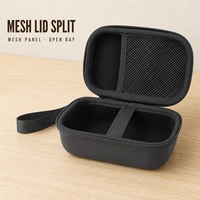 Étui compact en EVA avec poche à couvercle en maille, séparateur élastique et sangle de poignet 150 mm