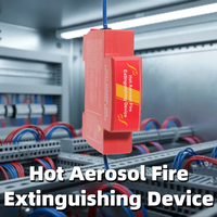 Extincteur coulissant sur rail pour la protection incendie des armoires de distribution électrique - Dispositif d'extinction d'incendie à aérosol chaud